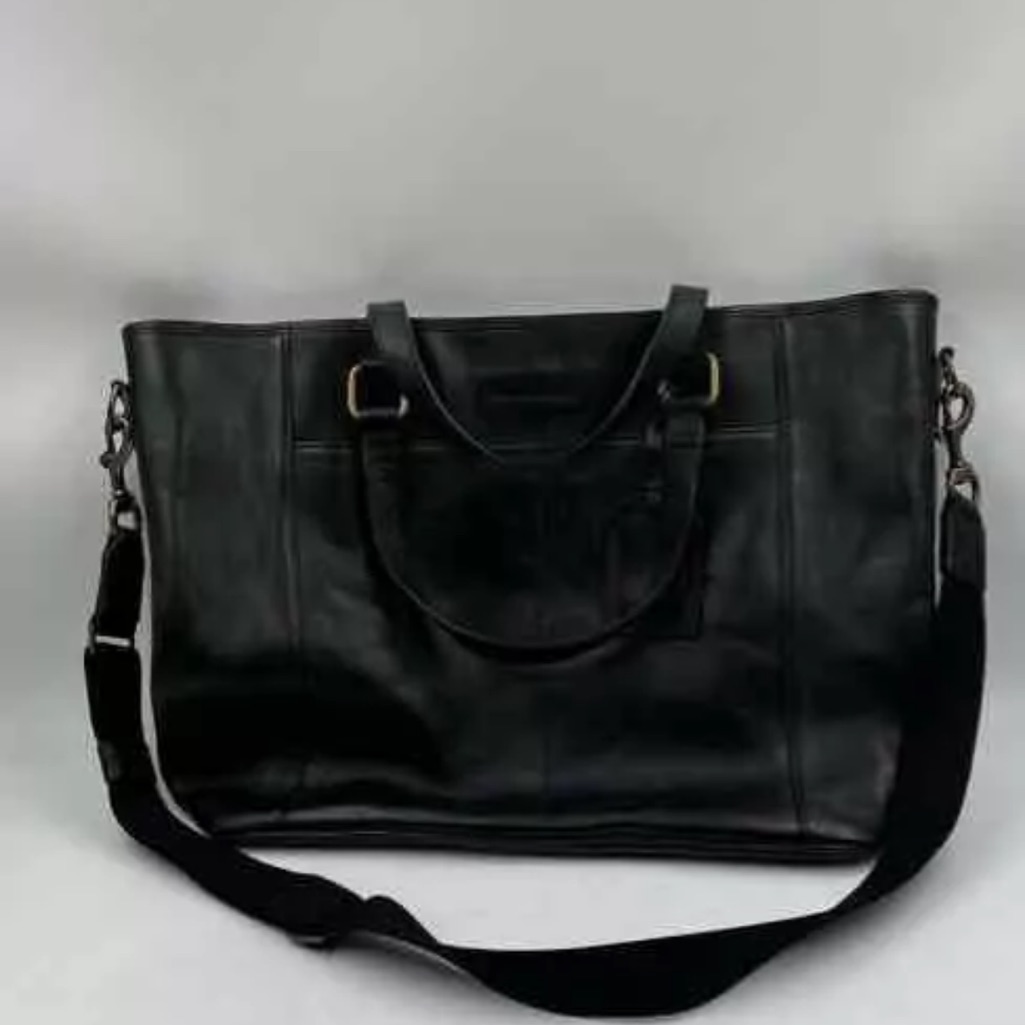 Dooney & Bourke Womens Florentine Newport Black Leather Pockets Tote Bag Black